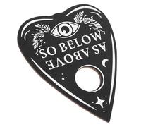 Hemobllo Wooden Divination Board with Heart Shape Carving, Pendulum Letter Board for Tarot Reading and Wicca Meditation, White Divination Tool for Spiritual Games and Fortune Telling