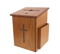 Hemobllo Wooden Donation Box with Lock and Wide Slot for Envelope Collection, Versatile Tabletop Ballot Box Crafted from Strong Wood, for Community Donation Collection and Fundraising