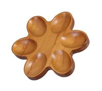 Hemobllo Wooden Egg Holder Tray for 6 Eggs for Fridge and Kitchen Countertop and Display