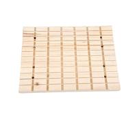 Hemobllo Wooden Grinding Foot Pad Natural Khaki Colour for Rabbits and Squirrels Convenient to Fix Hole Design Pet Nail Care Mat for Cage and Personal Home Use