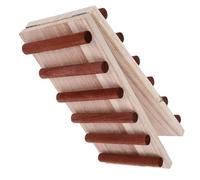 Hemobllo Wooden Hamster Ladder Climbing for Small Pets and Chinchillas, Smooth Surface without Burr, Khaki Colour, Suitable for Cage Use to Encourage Exercise and Play