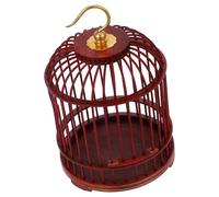 Hemobllo Wooden Hanging Bird Cage for Small Pets and Insects, Vintage Dome Top Design, Indoor Small Animal Nest Cage, Hanging Wooden Birdcage Suitable for Budgies and Hamsters