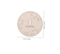 Hemobllo Wooden Milestone Cards with White Daisy Design Lightweight Newborn Birth Announcement Signs for Monthly Growth Tracking and Photography Keepsake