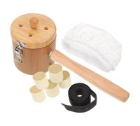 Hemobllo Wooden Moxibustion Box with Handle and Lid, Movable Acupuncture Stick Holder for Moxibustion Therapy, Prevents Ash Falling, Suitable for Full Body Heat Treatment,