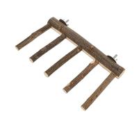 Hemobllo Wooden Parrot Perch Stand for Cage with Fixed Design and Natural Wood Material, Suitable for Pet Birds and Parrots during Playing Time inside The Cage and Rest