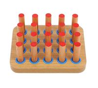 Hemobllo Wooden Pegboard with 20 Pegs for Finger Movements and Hand Eye Coordination Therapy, for Hospital and Home Rehabilitation