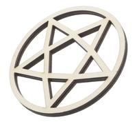 Hemobllo Wooden Pentacle Altar Ornament Tray Retro Style Home Décor Accent Crystal Ball Stand Wiccan Ceremony Supply Ritual Decorative Accessory