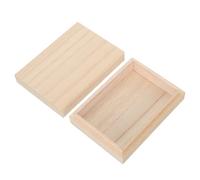 Hemobllo Wooden Poker Card Box with Lid Rectangular Universal Playing Card Storage Case Organizer Creative Lacquer-free Paulownia Wood Deck Holder and Travel