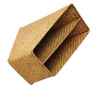 Hemobllo Woven Libraries, Home Study and Rooms for Classification Document Organiser File Storage Basket with Thickened Design Independent Shelf Decorative File Boxes Style