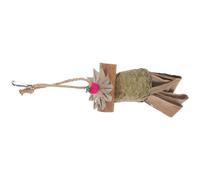 Hemobllo Woven Parrot Chew Toy Natural Palm Leaf Hanging Toy for Parrots Safe Edible Bird Accessory for Chewing Promotes Healthy Beak Development