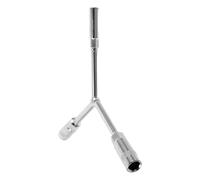 Hemobllo Y-Shaped Alloy Steel Tire Valve Stem Puller with 10mm 12mm Hex Socket Wrench, Portable Auto Repair Tool for Car and Motorcycle Tyre Maintenance