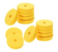 Hemobllo Yellow Cymbal Felt Pads 12Pcs Sturdy Round Felt Washers for Hi-Hat Clutch and Cymbal Stands for Live Performance and Band Practice