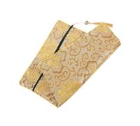 Hemobllo Zippered Scripture Bag with Tassel Embroidery Floral Cloth Bible Cover and Book Holder Portable Storage for Religious Texts and Prayer Books