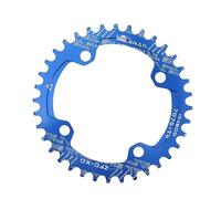 HEMODIAN Chainring Chainring 104BCD Round 30t 32t 34t 36t 38t 40t 42t 44t 46t 48t 50t 52t Tooth Single Plate MTB Mountain Bike 104 BCD(48,Blue)