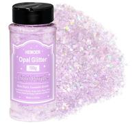HEMOER Light Purple Opal Glitter 100g/3.5oz, Cosmetic Mixed Hexagon Chunky & Fine Craft Glitter Resin Sequins for Epoxy Glass, Resin Art, Body, Hair, Face, Nail, Tumbler, Festival Party