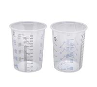 Hemoravoma 30Pcs Plastic Paint Mixing Cups Calibrated Spray Painting 600ML Cup Disposable Clear Plastic Mixing Cup, 600CC 600ML Cups Calibrated Solvent Resistant, Measuring Jugs Tra