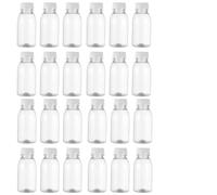 Hemoravoma 6Pcs 100ml Reusable Plastic Juice Bottles with Laps, Small Leak-Proof Drink Bottles for Smoothies, Milk, Kids Lunch Box, Portion Control & Travel (24)