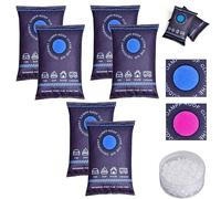 Hemoravoma 6PCS Reusable Dehumidifier Bags, Car Moisture Absorber for Windows Interior, Portable Condensation Prevention for Wardrobe, Closet, Basement, RV, Camper Storage