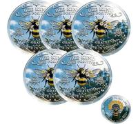 Hemoravoma Bee Kind Positivity Commemorative Coin, Double-Sided Inspirational Token with Kindness Gratitude Message Sunflower Laurel Design Unique Encouragement Gift for Women, Men, Friends (5Pcs)