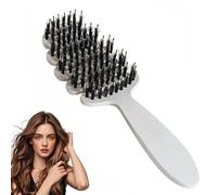 Hemoravoma Cithway Volume+ Bristle Hair Brush, Slick Back Hair Brush Blow Dry Brush for Smooth, Sleek Big Hair Ionic Technology for Frizz Control Shine, Scalp Massage For Wet & Dry Hair (White)