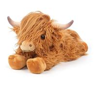 Hemoravoma Highland Cow Plush, 35cm Calming Stuffed Animal Pillow for Anxiety Relief, Soft Sensory Toy Gift for Women, Girls, Kids, Home Decor