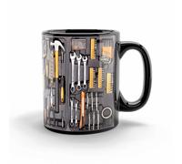 Hemoravoma Mechanic Toolbox Coffee Mug, 11oz Funny Mechanic Toolbox Ceramic Cup with Insulated Handle, Creatively Gift for Mechanics, Engineers, Car Guys & DIY Men (Yellow)