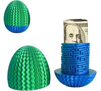 Hemoravoma Mystery Egg Maze Puzzle Box - 3D Printed Money Gift Box with Hidden Compartment, Fun Brain Teaser & Secret Storage for Cash & Small Gifts, Creative Present for Adults & Kids (D)