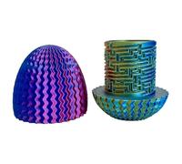 Hemoravoma Mystery Egg Maze Puzzle Box - 3D Printed Money Gift Box with Hidden Compartment, Fun Brain Teaser & Secret Storage for Cash & Small Gifts, Creative Present for Adults & Kids (C)