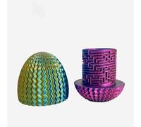 Hemoravoma Mystery Egg Maze Puzzle Box - 3D Printed Money Gift Box with Hidden Compartment, Fun Brain Teaser & Secret Storage for Cash & Small Gifts, Creative Present for Adults & Kids (E)