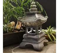 Hemore Pagoda Lantern, Garden Lamp Solar Power Pagoda Lantern Tower Decorative Ornaments Garden Courtyard Resin Artifact Solar Lamp