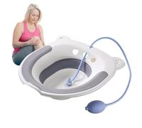 Hemorrhoids - Folding Toilet, Folding Postpartum Care Kit | Comfortable Sitz Bathroom with Drain Hose for Older Women, Soothing Support, Recovery, Healing