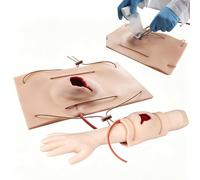 Hemostasis Control Trainer Kit, Stop the Bleed Training Model, Simulated Arm and Thigh Bleeding Scene for First Aid Practice, Wound Packing Techniques