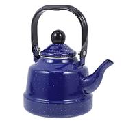 HEMOTON 1. 1L Vintage Enamel Teapot Kettle: Stainless Steel Stove Top Tea Kettle Dot Coffee Kettle Flat Bottom Kettle Warmer Teakettle for Stovetop
