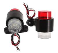 HEMOTON 1 Pair 12-24v round Dual-color LED Trailer Side Marker Lights for Trucks, Replacement Turn Signal and Warning Indicator Lamps for Tow Truck Emergency and Industrial Use