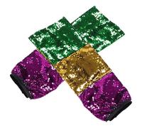 HEMOTON 1 Pair Carnival Shiny Sequin Leg Sleeves for Dance and Festival - Sparkling Glitter Calf Covers Party Costume Accessory for Mardi Gras and Holiday Performances