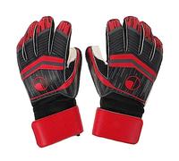 HEMOTON 1 Pair Windproof Latex Goalkeeper Gloves Red Non Slip Soccer Competition Accessory for Football Training and Matches Durable Grip for All Weather Conditions
