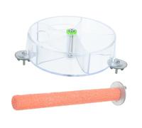 HEMOTON 1 Set Bird Creative Foraging Parrot Feeder Wheel with Stick Random Color for Reducing Boredom Safe Materials for Macaw Cockatiel Conure Random Color