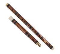 HEMOTON 1 Set Two-section Flute Flute Traditional Musical Instrument Woodwind Musical Instrument Classic Musical Instrument Instruments Musical Playing Supply Bamboo Light Brown