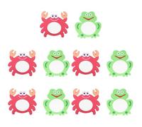 HEMOTON 10 pack Cartoon Mirror Baby Bath Foam Toys Mirror Baby Foam Bath Toys tub s for Toddlers 1-3 - Learning s Teach Cause & Effect, Reasoning, Cognitive Skills