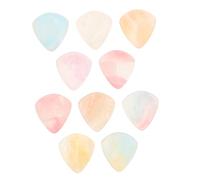 HEMOTON 10 Pcs Heart Shaped Guitar Picks Resin Finger Plectrums with Gradient Colors for Acoustic Electric Bass Ukulele Players Tone Enhancing Accessories