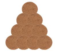 HEMOTON 10-piece Coconut Fiber Nesting Mats for Birds and Pigeons Round Flowerpot Base Mats 0.6-0.8cm Thick Natural Coconut Fiber Substrate for Breeding and Nesting