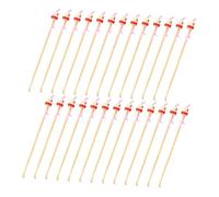 HEMOTON 100Pcs Bamboo Ear Cleaning Tools Small Portable Ear Wax Removal Spoons Safe Pickers for Men Women with Smooth Surface and Gentle Skin-Friendly Design Random Color