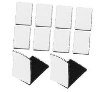 HEMOTON 100pcs Black Self-Adhesive Nylon Hook and Loop Rug Pads Non-Slip Wear-Resistant Stick on Patches for Carpets and Sofas Home Floor Protection