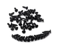 HEMOTON 100pcs Pickguard Screws Black Head Plate Screws Self Tapping for Guitar Bass Easy Install