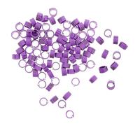 HEMOTON 100pcs Pigeon Leg Bands with Closure Reliable Bird Identification Foot Rings for Racing Quail Ducks and Birds Durable and Easily Readable Tags for Poultry Identification