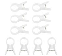 HEMOTON 100Pcs Plastic Garden Support Clips for Cucumber and Tomato Stems, Flexible Release Design, White, for Trellis and Cages