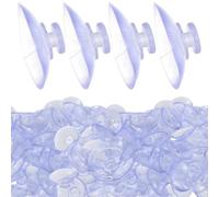 HEMOTON 100pcs Suction Cup Hooks for Glass Window and Tabletop, Reusable PVC Suction Cups with 20mm Diameter, Lightweight Multi-Purpose Hangers for Kitchen and Bathroom Use