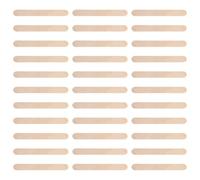 HEMOTON 100pcs Tongue Wooden Sticks Wax Applicator Disposable Individually Wrapped Smooth Surface Wooden Craft Sticks for Throat and Spa