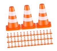 HEMOTON 100pcs Traffic Cognitive Road Signs Barricades for Educational Play Sand Table Role Play and Construction Themed Activities