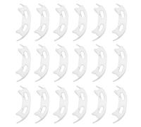HEMOTON 100pcs White Plastic Plant Stem Support Clips for Tomatoes Vine Fixing Plant Branch Benders and Gardening Clamps for Outdoor Stem Bending and Upright Growth
